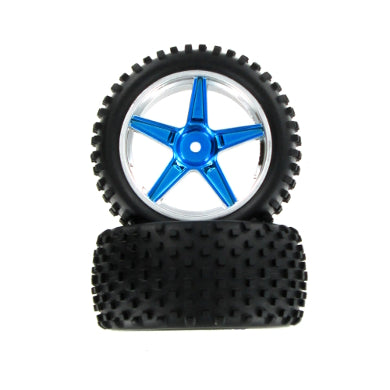Redcat Racing 06026PB Complete Rear Wheels, Blue (2pcs)  