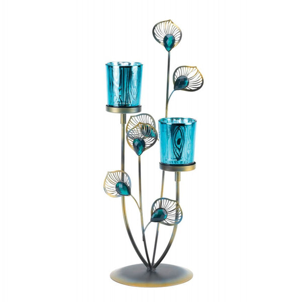 Peacock Plume Candleholder 10015949