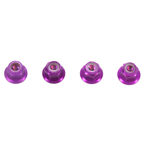 Redcat Racing 102049 Aluminum Nylon M4 Locknut, Purple (4pcs) ~ 