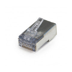 Platinum Tools ezEX-RJ45 Shielded Crimp Plugs (Cat5e/Cat6 Compatible), internal ground, 100 Pieces