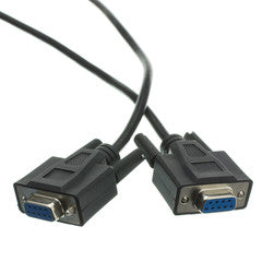 DB9 Female Serial Cable, Black, DB9 Female, UL rated, 9 Conductor, 1:1, 6 foot