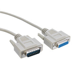 Apple/Mac Monitor Extension Cable, DB15 Male to DB15 Female, 15 Conductor, 6 foot