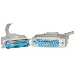 Parallel Printer Cable, DB25 Male to Centronics 36 Male, 25 Conductor, 15 foot