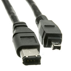 Firewire 400 6 Pin to 4 Pin cable, IEEE-1394a, 10 foot