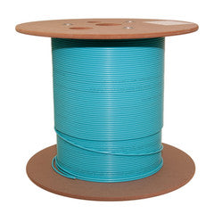12 Fiber Indoor Distribution Fiber Optic Cable, Multimode, 50/125, OM4, 10 Gbit, Aqua, Riser Rated, Spool, 1000 foot