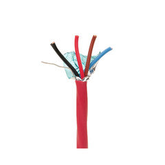 Shielded Fire Alarm / Security Cable, Red, 14/4 (14 AWG 4 Conductor), Solid, FPLR, Spool, 1000 foot