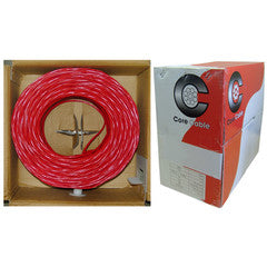 Fire Alarm / Security Cable, Red, 12/2 (12 AWG 2 Conductor), Solid, FPLR, Spool, 1000 foot