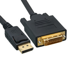 DisplayPort to DVI Video Cable, DisplayPort Male to DVI Male, 6 foot