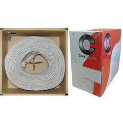 Security/Alarm Wire, Gray, 18/4 (18AWG 4 Conductor), Stranded, CMR / Inwall rated, Pullbox, 500 foot