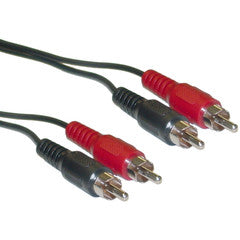 RCA Stereo Audio Cable, Dual RCA Male, 2 channel (Right and Left), 50 foot