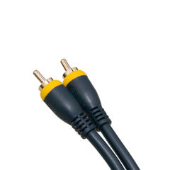 High Quality RCA Video Cable, Coaxial Construction, RCA Male, Gold-plated Connectors, blue, 75 foot