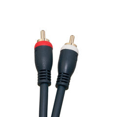 High Quality RCA Stereo Audio Cable, Dual RCA Male, 2 channel (Right and Left), Gold-plated Connectors, blue, 75-foot