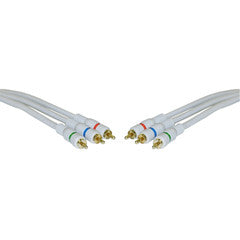 High Quality Component Video Cable, 3 RCA Male (RGB), Gold-plated Connectors, 6 foot
