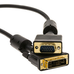 DVI-A to VGA Cable (Analog), Black, DVI-A Male to HD15 Male, 2 meter (6.6 foot)