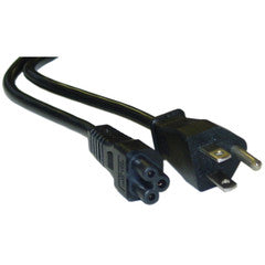 Notebook/Laptop Power Cord, NEMA 5-15P to C5, 3 Pin, 6 foot