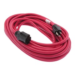 Indoor / Outdoor Power Extension Cord, SJTW 12 AWG * 3C / 15 Amp, ETL, Red, 50 ft