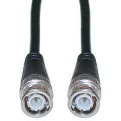 BNC RG58/U Coaxial Cable, Black, BNC Male, Solid Core, 100 foot