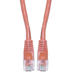 Cat6 Orange Ethernet Crossover Cable, Snagless/Molded Boot, 50 foot