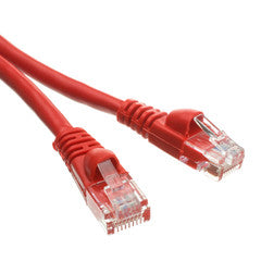 Cat5e Red Ethernet Patch Cable, Snagless/Molded Boot, 35 foot