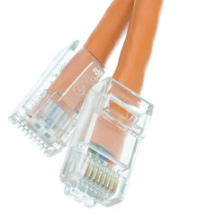 Cat5e Orange Ethernet Patch Cable, Bootless, 3 foot