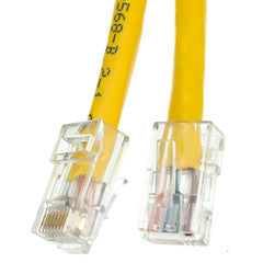 Cat5e Yellow Ethernet Patch Cable, Bootless, 6 inch