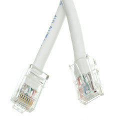 Cat5e White Ethernet Patch Cable, Bootless, 100 foot