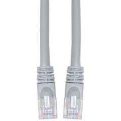 Cat5e Gray Ethernet Crossover Cable, Snagless/Molded Boot, 14 foot