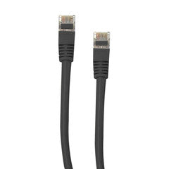 Shielded Cat5e Black Ethernet Cable, Snagless/Molded Boot, 14 foot