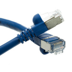 Shielded Cat5e Blue Ethernet Cable, Snagless/Molded Boot, 7 foot