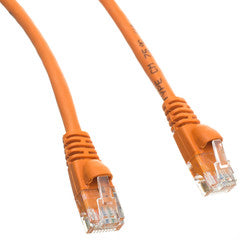 Cat6 Orange Ethernet Patch Cable, Snagless/Molded Boot, 7 foot