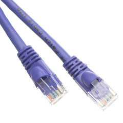 Cat6 Purple Ethernet Patch Cable, Snagless/Molded Boot, 6 inch