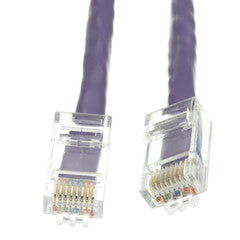 Cat6 Purple Ethernet Patch Cable, Bootless, 50 foot