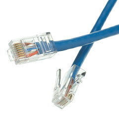 Cat6 Blue Ethernet Patch Cable, Bootless, 7 foot