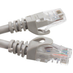 Cat6 Finger Boot Ethernet Patch Cable, Gray, 100 foot