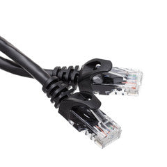 Cat6 Finger Boot Ethernet Patch Cable, Black, 3 foot