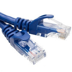 Cat6 Finger Boot Ethernet Patch Cable, Blue, 1 foot