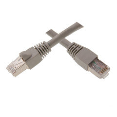 Shielded Cat6 Gray Ethernet Patch Cable, Snagless/Molded Boot, 10 foot