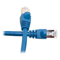 Shielded Cat6 Blue Ethernet Patch Cable, Snagless/Molded Boot, 50 foot