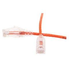 Cat6 Orange Slim Ethernet Patch Cable, Snagless/Molded Boot, 20 foot