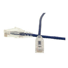 Cat6 Purple Slim Ethernet Patch Cable, Snagless/Molded Boot, 6 inch