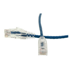 Cat6 Blue Slim Ethernet Patch Cable, Snagless/Molded Boot, 10 foot