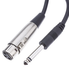 XLR Female to 1/4 Inch Mono Male Audio Cable, 50 foot