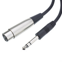 XLR Female to 1/4 Inch TRS/Stereo Male Audio Cable, 10 foot