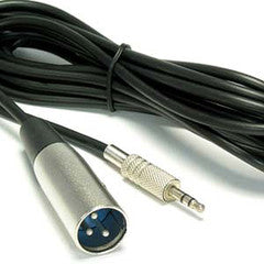 XLR Male to 3.5mm Stereo Male TRS(Balanced Audio) Cable 6ft