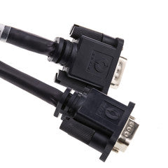 Plenum SVGA Cable, Black, HD15 Male, Coaxial Construction, Shielded, 25 foot