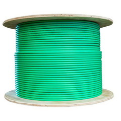 Plenum Cat6 Bulk Cable, Green, Solid, Shielded, CMP, 23 AWG, Spool, 1000 foot