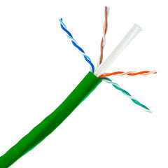 Bulk Cat6a Green Ethernet Cable, 10 gig Solid, UTP (Unshielded Twisted Pair), 500Mhz, 23 AWG, Spool, 1000 foot