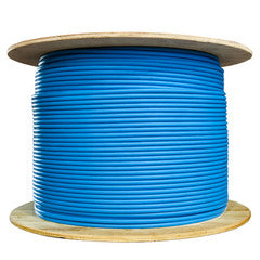 Bulk Cat6a Blue Ethernet Cable, Stranded, UTP (Unshielded Twisted Pair), Spool, 1000 foot