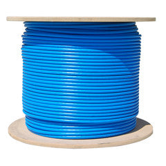 Bulk Cat6a Blue Ethernet Cable, 10 gig Solid, UTP (Unshielded Twisted Pair), 500Mhz, 23 AWG, Spool, 1000 foot