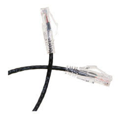 Cat6a Black Slim Ethernet Patch Cable, Snagless/Molded Boot, 10 foot